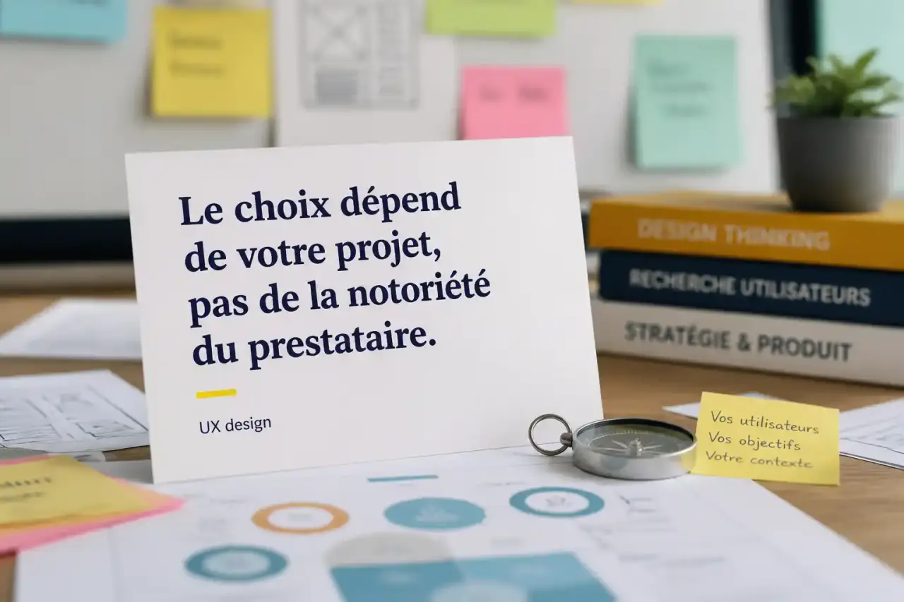 Cabinet de conseil UX design : le choix dépend de votre projet, pas de la notoriété du prestataire