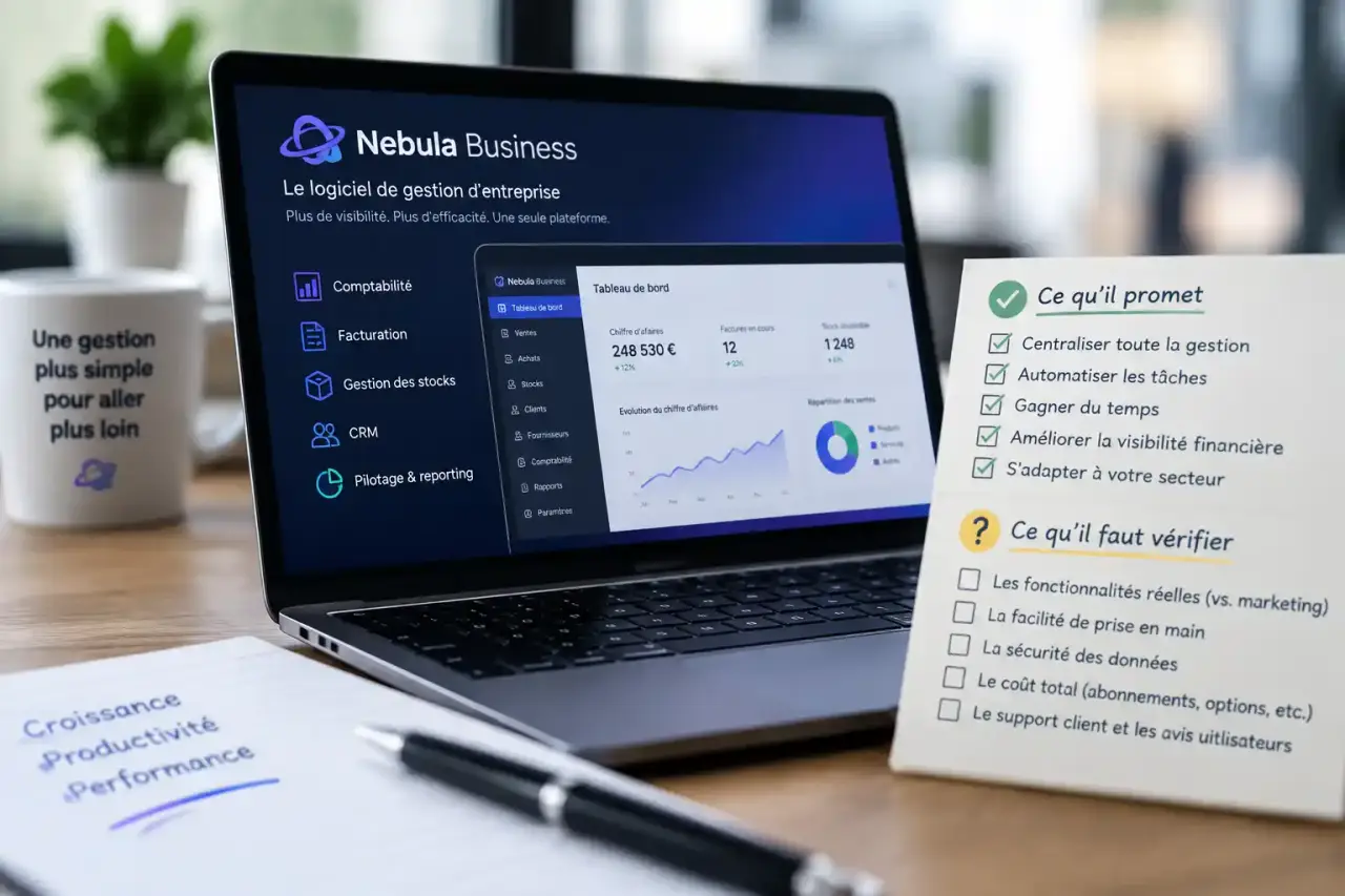 Nebula Business, logiciel de gestion d'entreprise : ce qu'il promet et ce qu'il faut vérifier