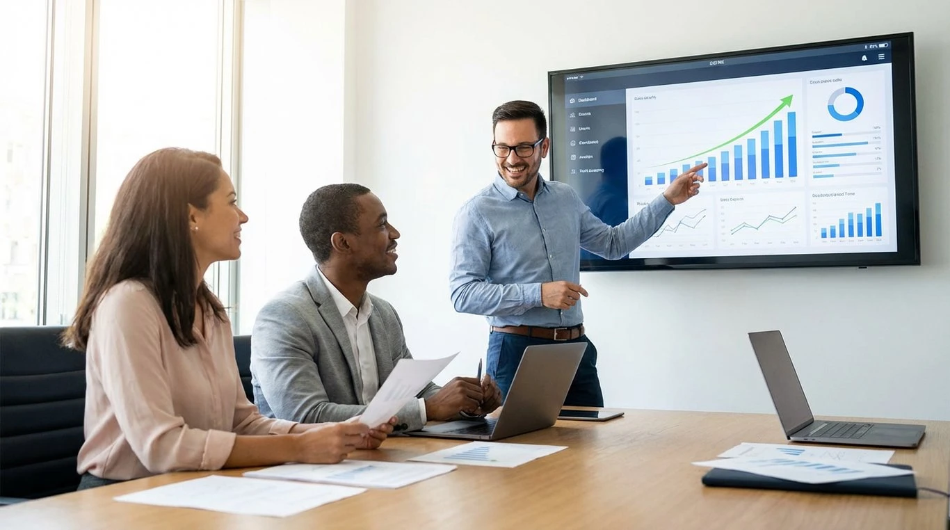 Tableau de bord digital pour une entreprise technologique