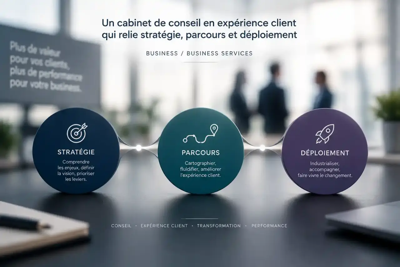Un cabinet de conseil en expérience client doit relier stratégie, parcours et déploiement