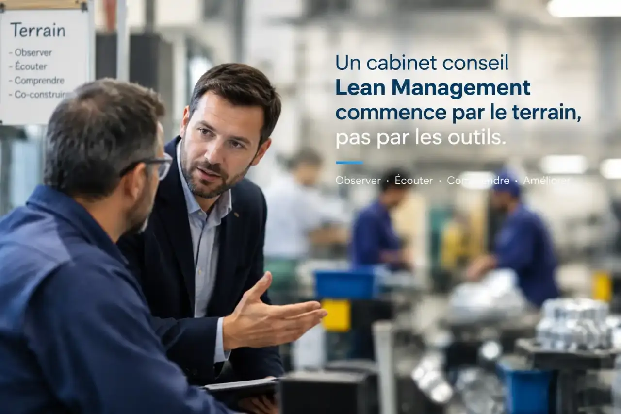 Un cabinet conseil Lean Management commence par le terrain, pas par les outils