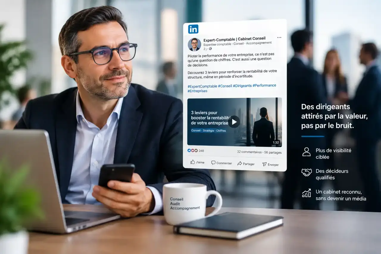 L’animation LinkedIn d’un expert-comptable attire des dirigeants sans transformer le cabinet en média